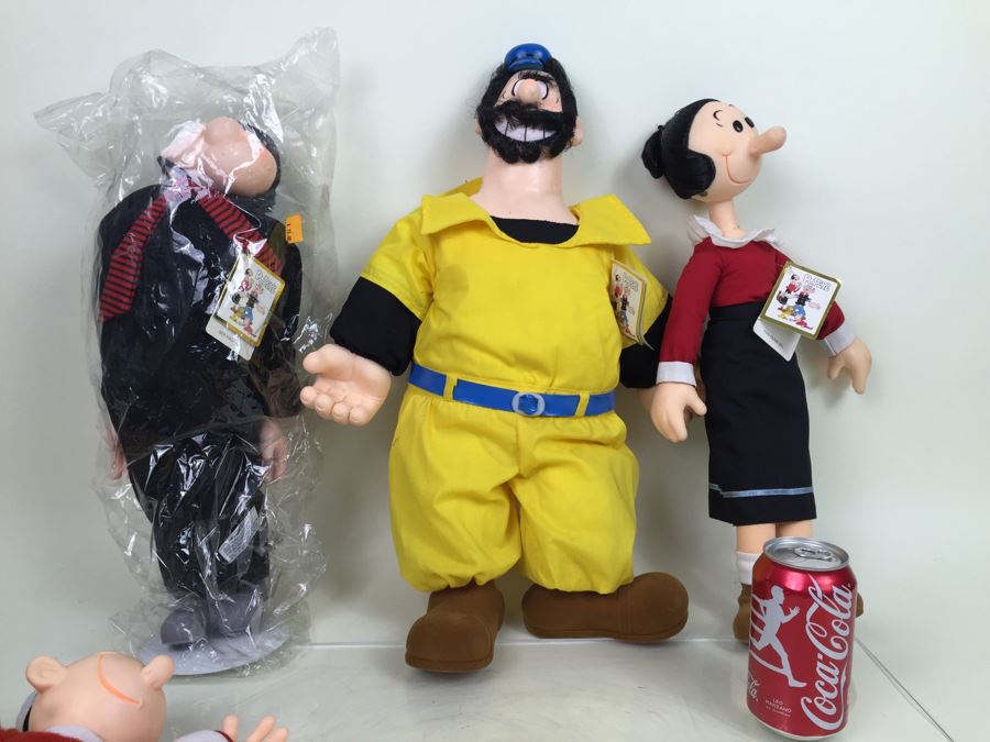 Large Lot Of Popeye Plush Toys With Tags Swee'Pea, Eugene The Jeep, Wimpy, Sea Hag, Olive Oyl, Brutus With Tags [Photo 3]