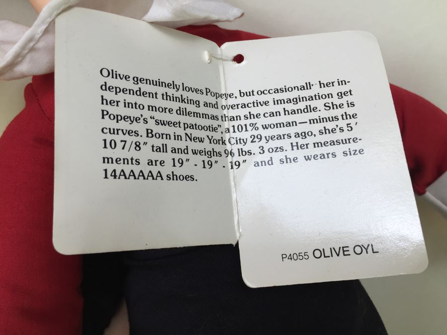 Large Lot Of Popeye Plush Toys With Tags Swee'Pea, Eugene The Jeep, Wimpy, Sea Hag, Olive Oyl, Brutus With Tags [Photo 27]