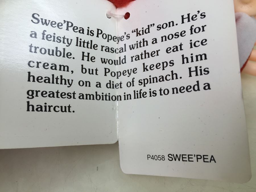Large Lot Of Popeye Plush Toys With Tags Swee'Pea, Eugene The Jeep, Wimpy, Sea Hag, Olive Oyl, Brutus With Tags [Photo 17]