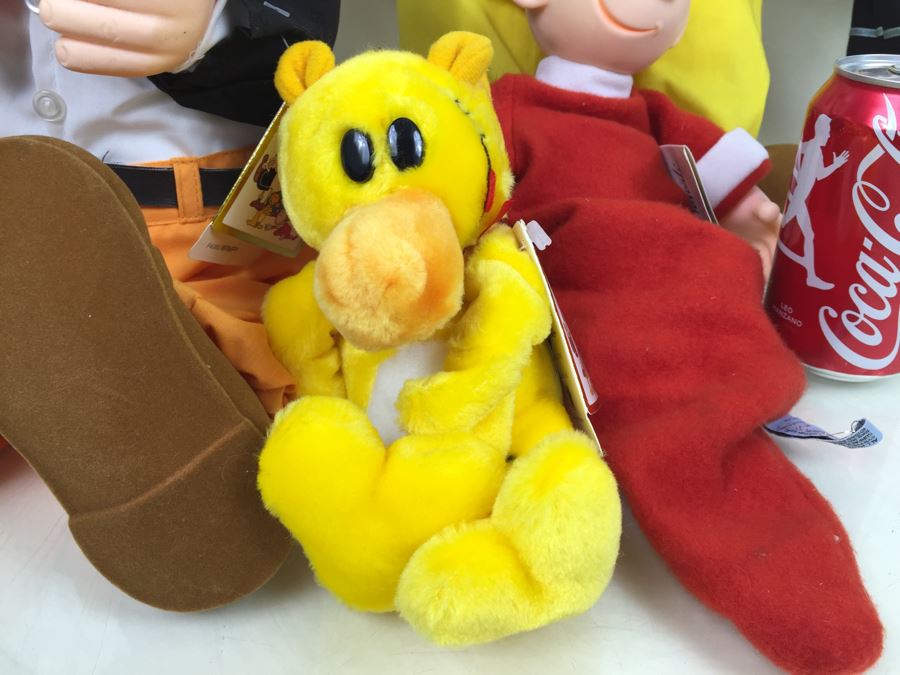 Large Lot Of Popeye Plush Toys With Tags Swee'Pea, Eugene The Jeep, Wimpy, Sea Hag, Olive Oyl, Brutus With Tags [Photo 7]