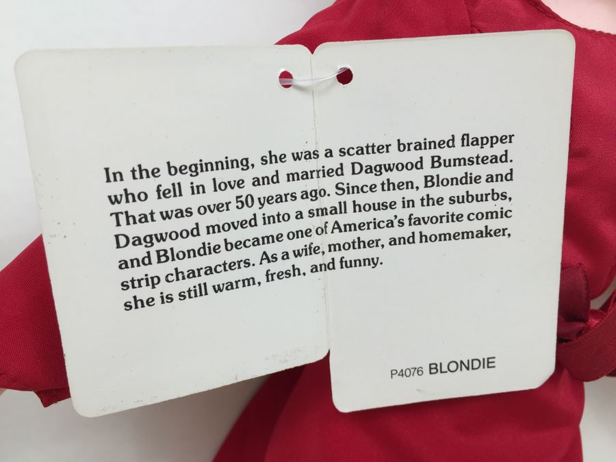 Pair Of Blondie Plush Toys Dagwood And Blondie With Tags [Photo 13]