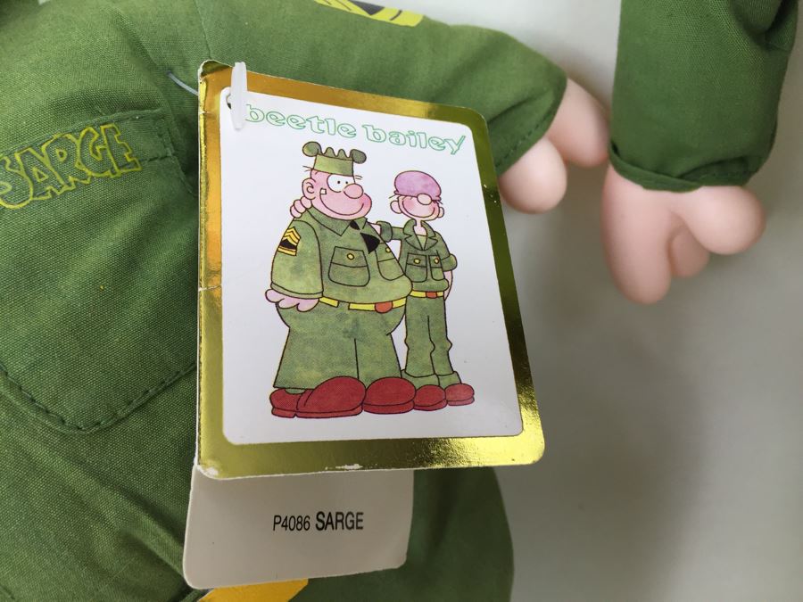 Pair Of Beetle Bailey Plush Toys Beetle Bailey And Sarge With Tags [Photo 9]