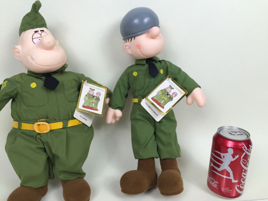 Pair Of Beetle Bailey Plush Toys Beetle Bailey And Sarge With Tags [Photo 4]
