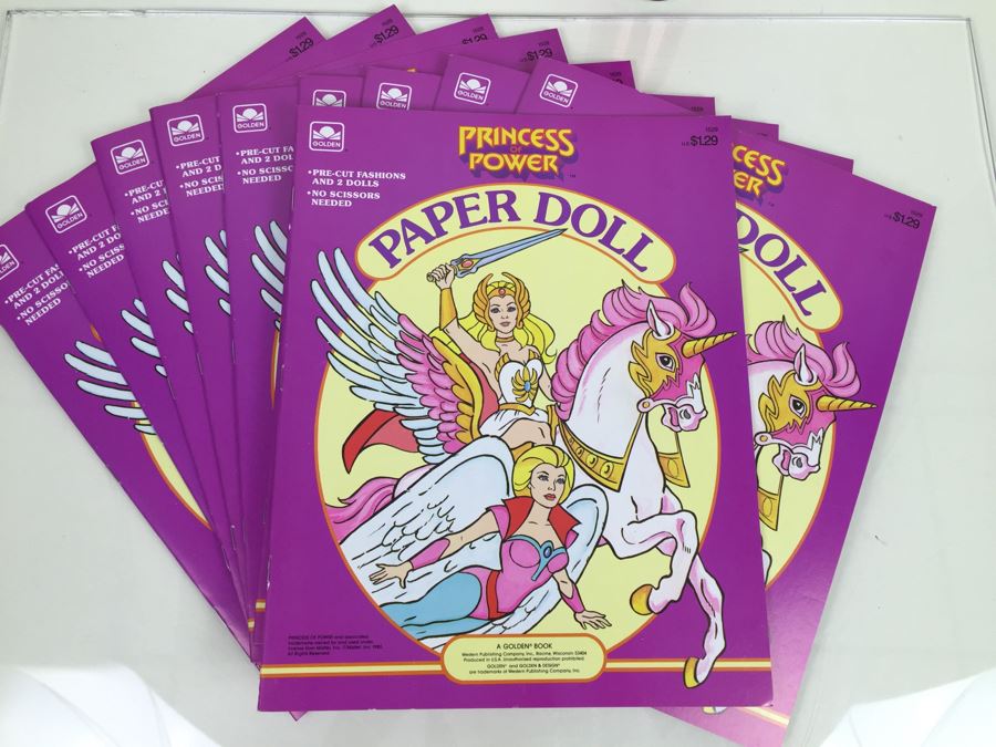 (10) Princess Of Power Paper Dolls Golden Book Mattel Vintage 1985 New Old Stock  [Photo 5]