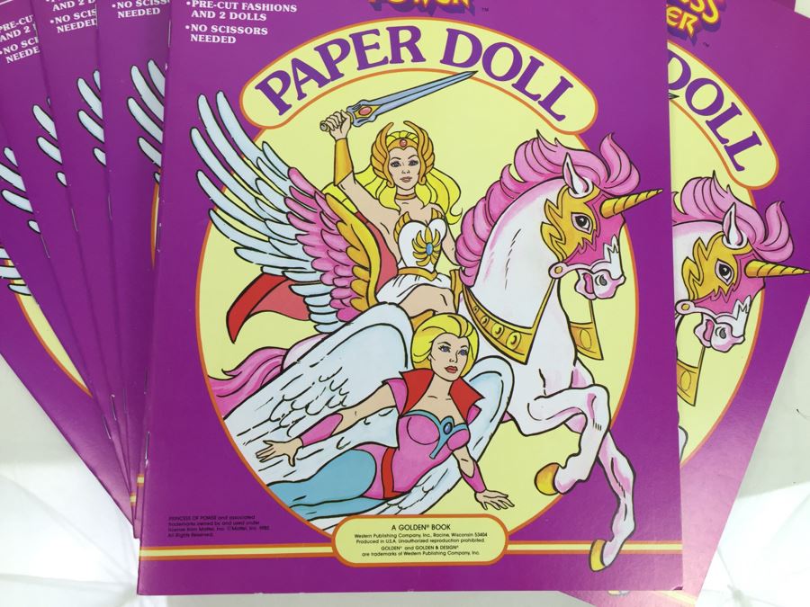 (10) Princess Of Power Paper Dolls Golden Book Mattel Vintage 1985 New Old Stock  [Photo 8]
