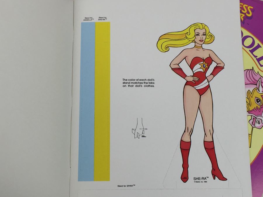 (10) Princess Of Power Paper Dolls Golden Book Mattel Vintage 1985 New Old Stock  [Photo 3]