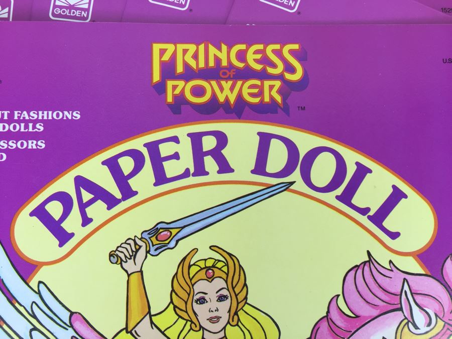 (10) Princess Of Power Paper Dolls Golden Book Mattel Vintage 1985 New Old Stock  [Photo 6]