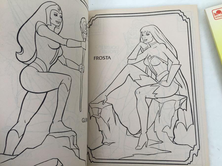 Pair Of Princess Of Power Who's Who Big Coloring Books Golden Book Mattel Vintage 1985 New Old Stock  [Photo 9]