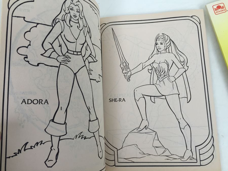 Pair Of Princess Of Power Who's Who Big Coloring Books Golden Book Mattel Vintage 1985 New Old Stock  [Photo 8]