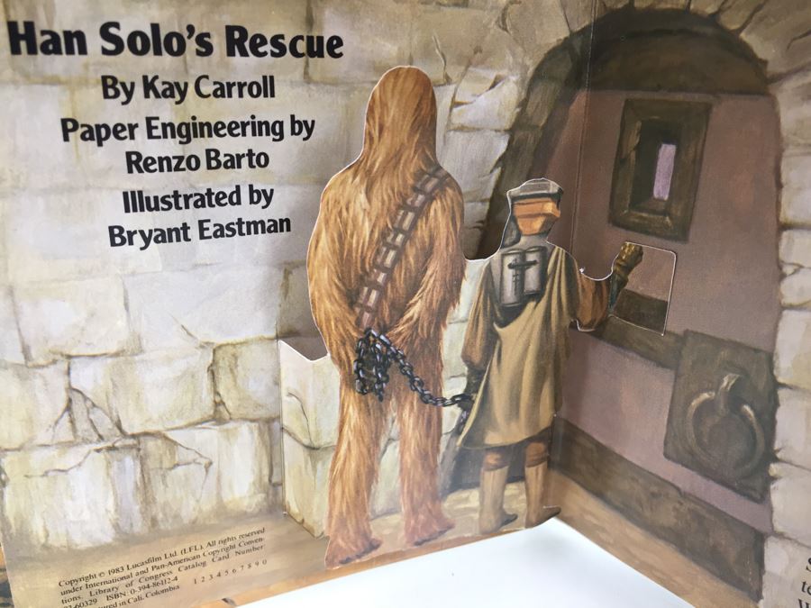 Pair Of Star Wars Return Of The Jedi Han's Solo's Rescue Little POPS Pop-Up Book First Edition Vintage 1983 New Old Stock [Photo 11]