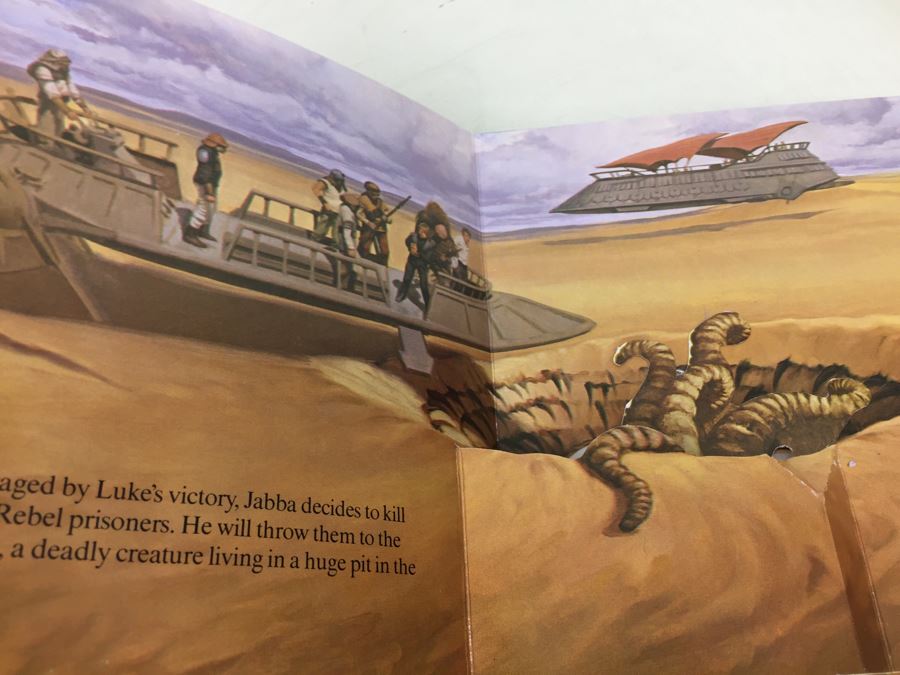 Pair Of Star Wars Return Of The Jedi Han's Solo's Rescue Little POPS Pop-Up Book First Edition Vintage 1983 New Old Stock [Photo 17]