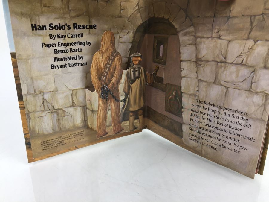 Pair Of Star Wars Return Of The Jedi Han's Solo's Rescue Little POPS Pop-Up Book First Edition Vintage 1983 New Old Stock [Photo 3]