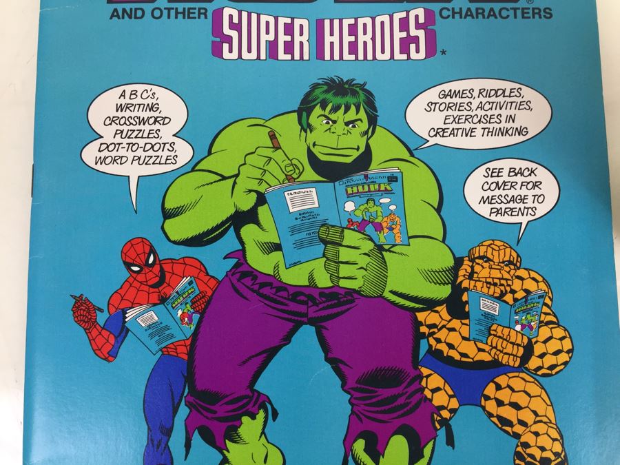 Golden Everything Workbook Featuring The Incredible HULK And Other Marvel Super Heroes Characters Second Printing Vintage 1981 ISBN 0-307-06455-7 [Photo 5]