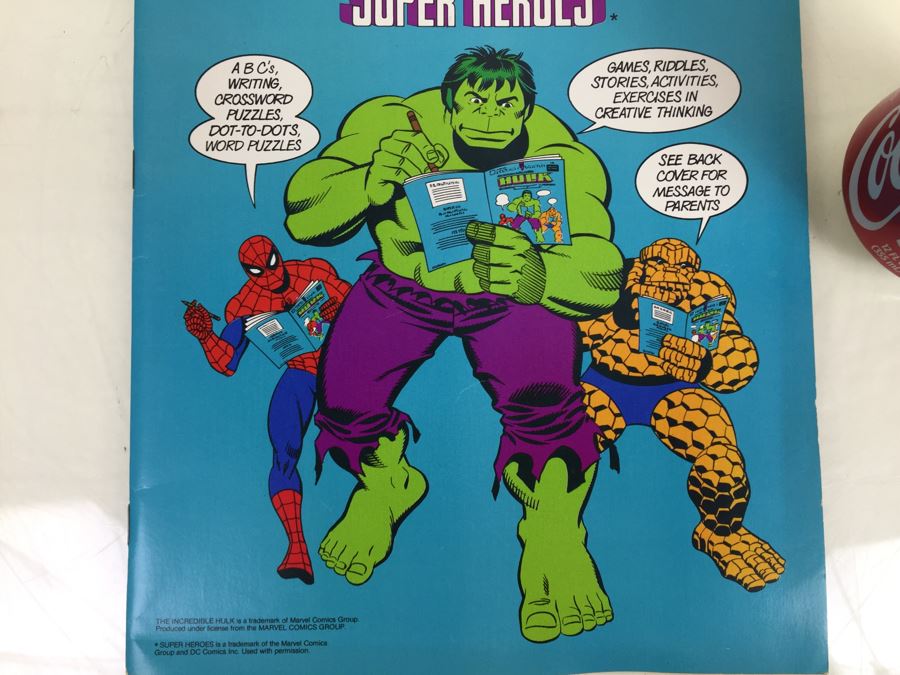 Golden Everything Workbook Featuring The Incredible HULK And Other Marvel Super Heroes Characters Second Printing Vintage 1981 ISBN 0-307-06455-7 [Photo 6]