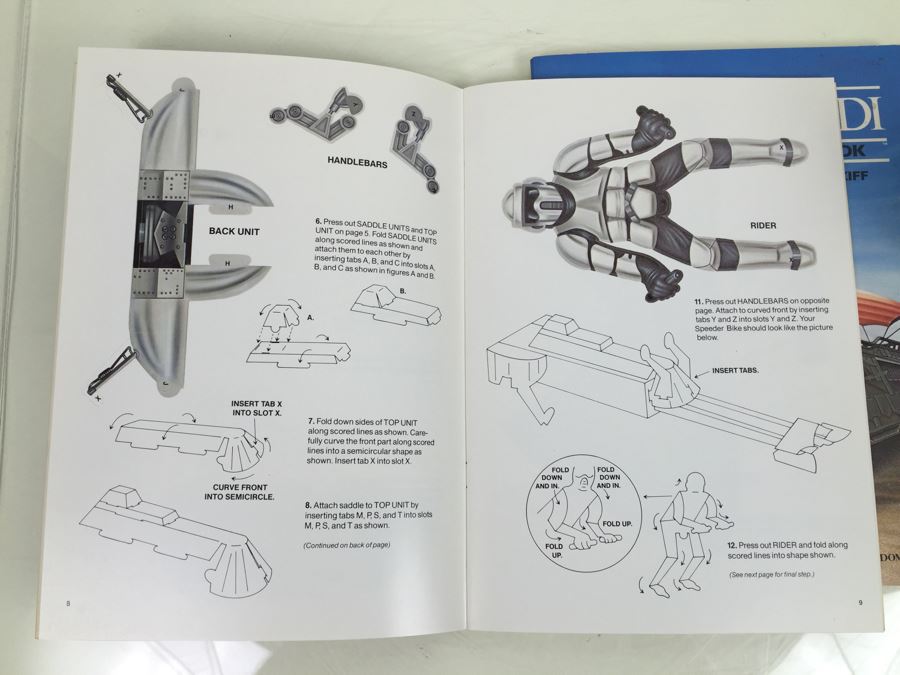 Pair Of STAR WARS Return Of The Jedi Punch-Out & Make-It Books Random House Vintage 1983 New Old Stock ISBN 0-394-86095-0 [Photo 9]
