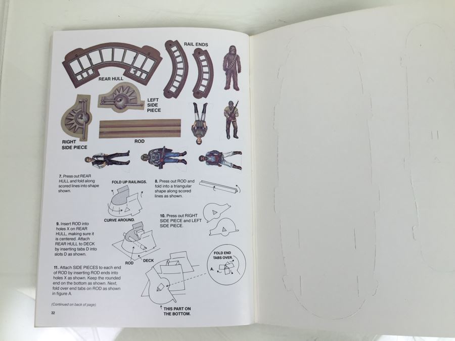 Pair Of STAR WARS Return Of The Jedi Punch-Out & Make-It Books Random House Vintage 1983 New Old Stock ISBN 0-394-86095-0 [Photo 10]