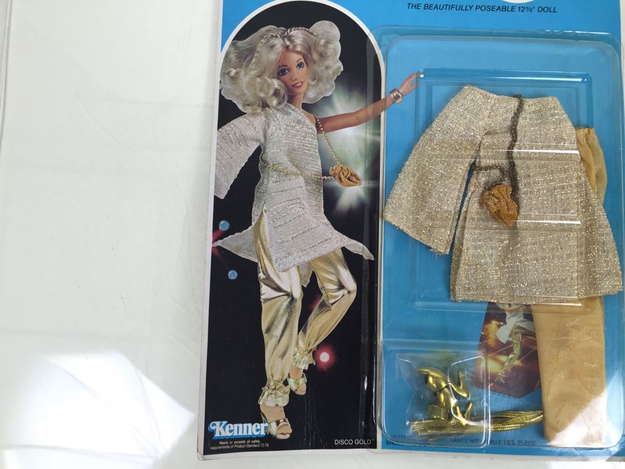 Darci Cover Girl Lifestyle Fashions Doll Clothes DISCO GOLD New On Card Kenner Vintage 1979 [Photo 3]