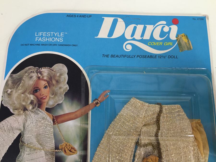 Darci Cover Girl Lifestyle Fashions Doll Clothes DISCO GOLD New On Card Kenner Vintage 1979 [Photo 4]