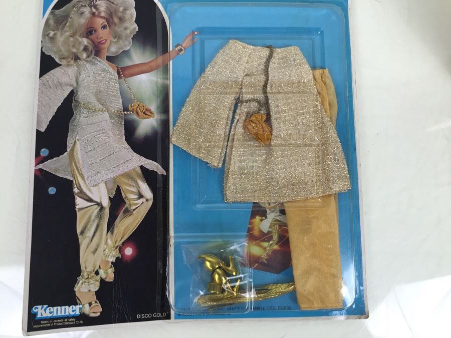 Darci Cover Girl Lifestyle Fashions Doll Clothes DISCO GOLD New On Card Kenner Vintage 1979 [Photo 8]