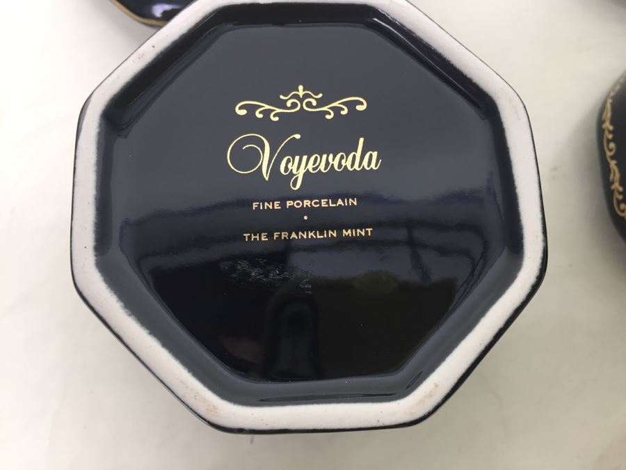 Set Of 12 The Franklin Mint Fine Porcelain Painted Covered Boxes [Photo 28]