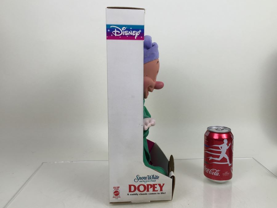 Disney's Snow White And The Seven Dwarfs DOPEY Dwarf Doll Plush Toy Preschool Mattel 12302 Vintage New In Box [Photo 9]