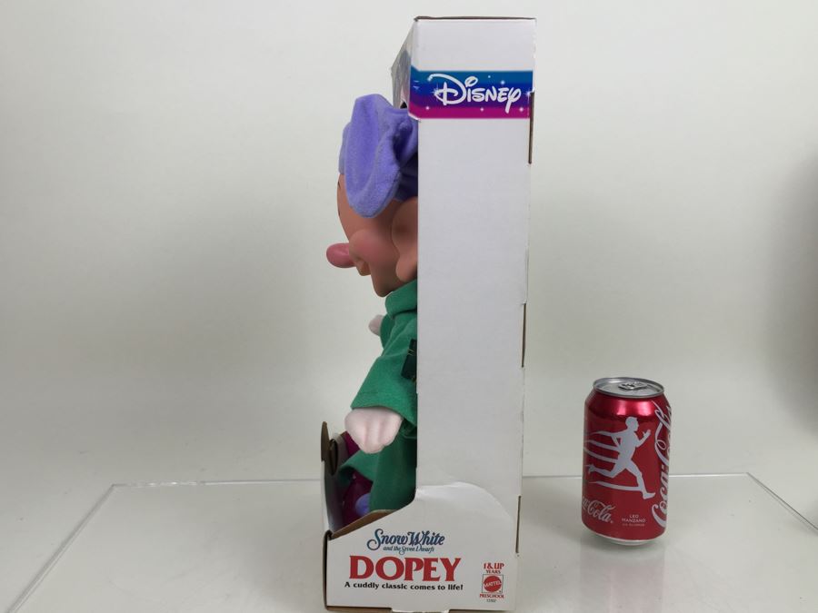 Disney's Snow White And The Seven Dwarfs DOPEY Dwarf Doll Plush Toy Preschool Mattel 12302 Vintage New In Box [Photo 8]