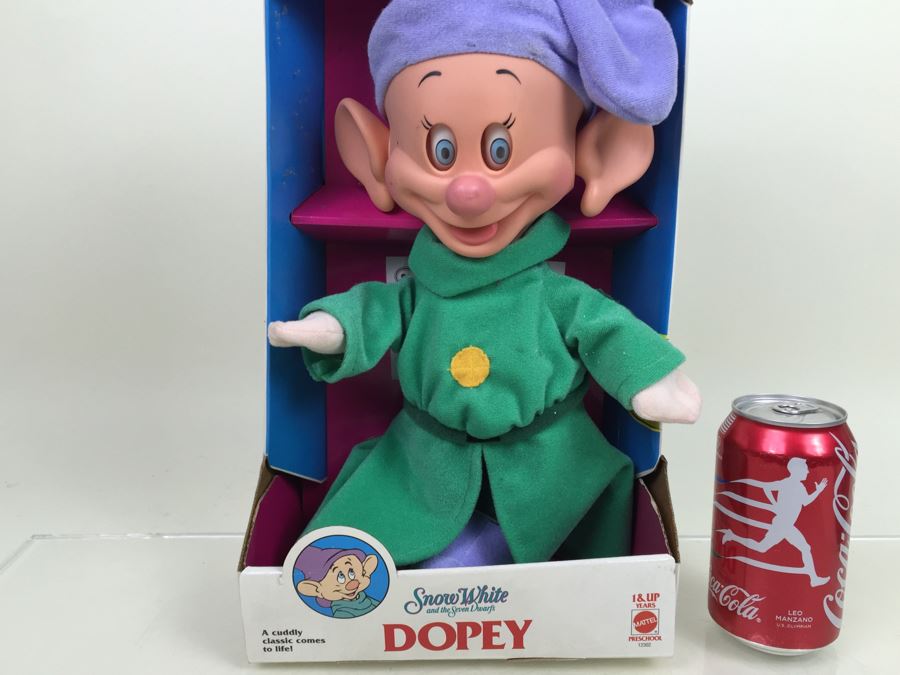 Disneys Snow White And The Seven Dwarfs Dopey Dwarf Doll Plush Toy Preschool Mattel 12302 