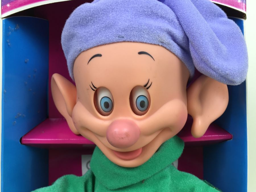 Disney's Snow White And The Seven Dwarfs DOPEY Dwarf Doll Plush Toy Preschool Mattel 12302 Vintage New In Box [Photo 3]
