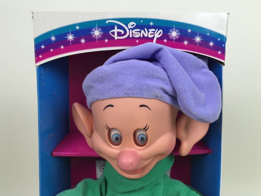 Disney's Snow White And The Seven Dwarfs DOPEY Dwarf Doll Plush Toy Preschool Mattel 12302 Vintage New In Box [Photo 4]