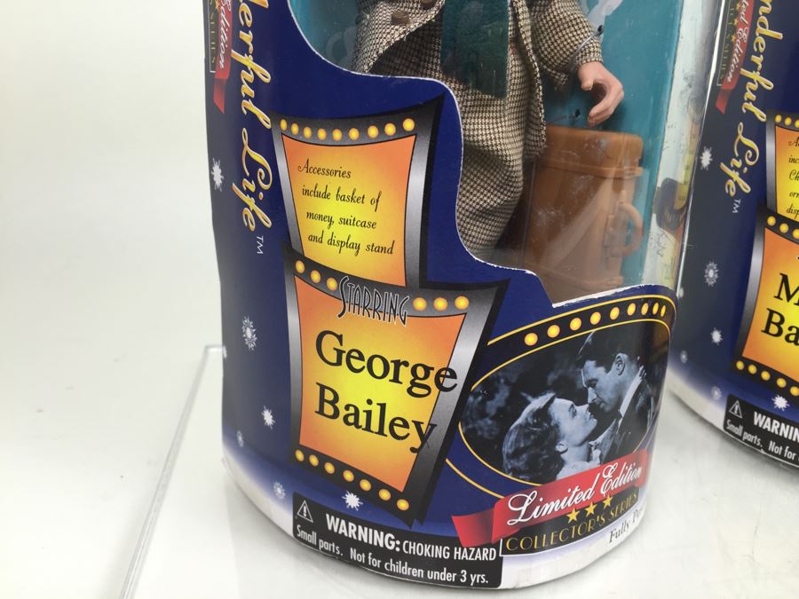 It's A Wonderful Life Limited Edition Dolls 'George Bailey', 'Mary Bailey' And 'Clarence The Angel' New In Box Vintage 1997 [Photo 7]