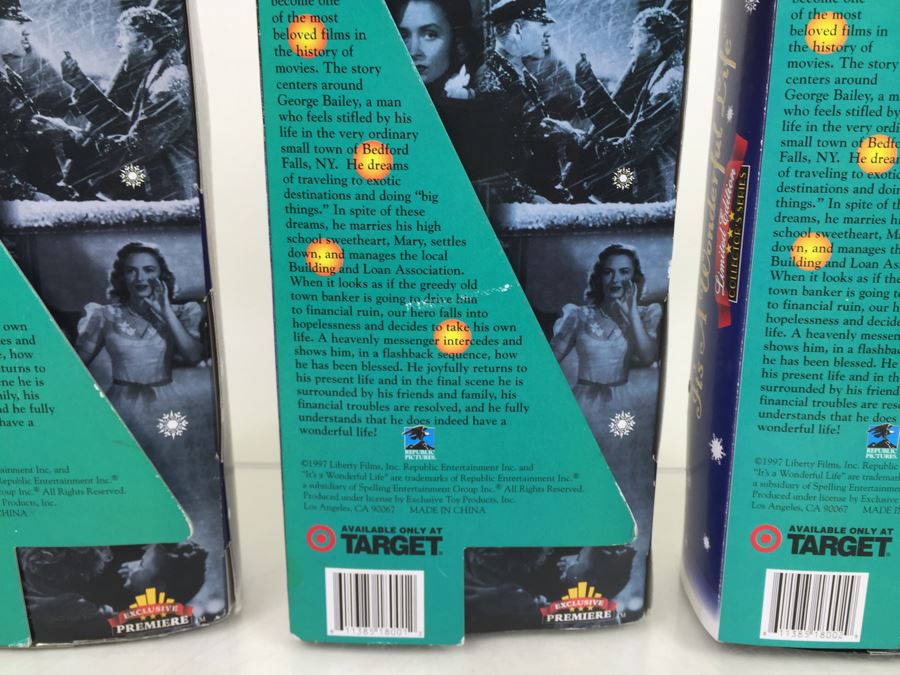 It's A Wonderful Life Limited Edition Dolls 'George Bailey', 'Mary Bailey' And 'Clarence The Angel' New In Box Vintage 1997 [Photo 25]