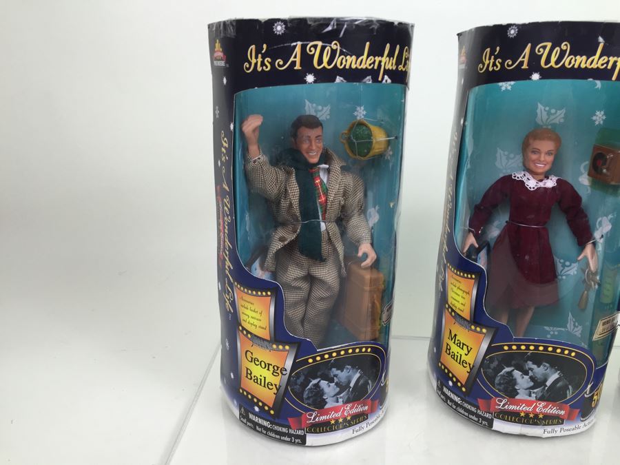 It's A Wonderful Life Limited Edition Dolls 'George Bailey', 'Mary Bailey' And 'Clarence The Angel' New In Box Vintage 1997 [Photo 4]