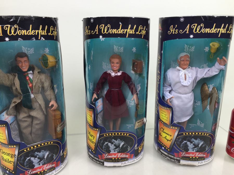 It's A Wonderful Life Limited Edition Dolls 'George Bailey', 'Mary Bailey' And 'Clarence The Angel' New In Box Vintage 1997 [Photo 8]