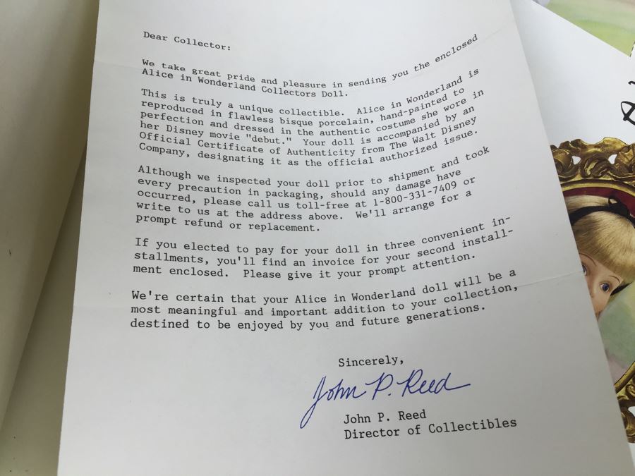 The Disney Collection Alice In Wonderland Collectors Doll Grolier [Photo 6]