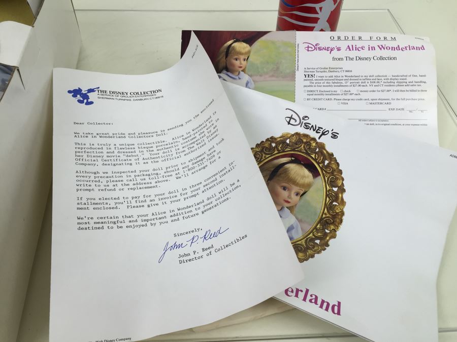 The Disney Collection Alice In Wonderland Collectors Doll Grolier [Photo 3]