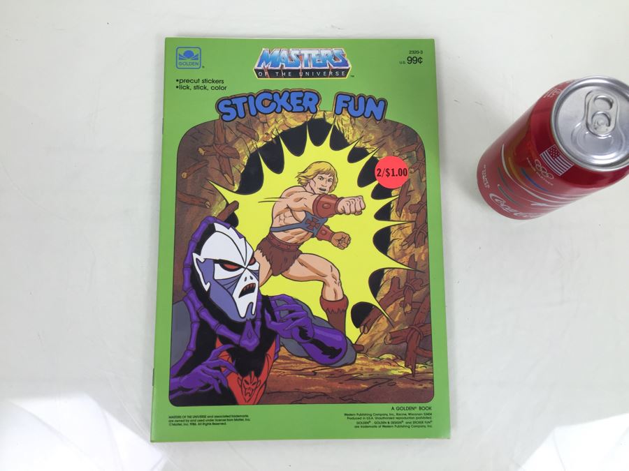 Masters Of The Universe Sticker Fun Book Golden Book Mattel Vintage 1986 New [Photo 1]