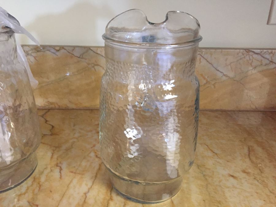 Pair Of Glass Water Pitchers [Photo 4]
