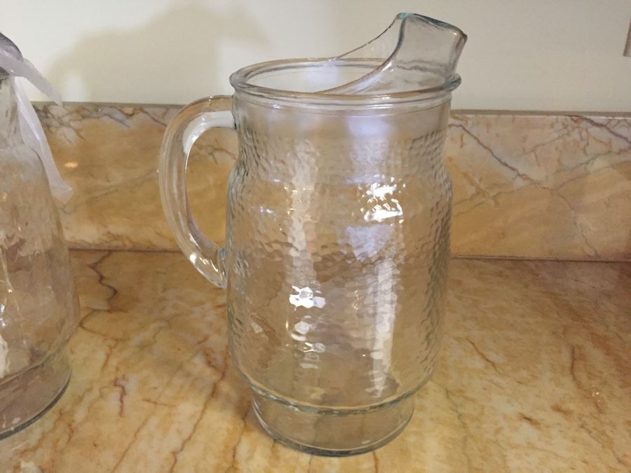 Pair Of Glass Water Pitchers [Photo 2]