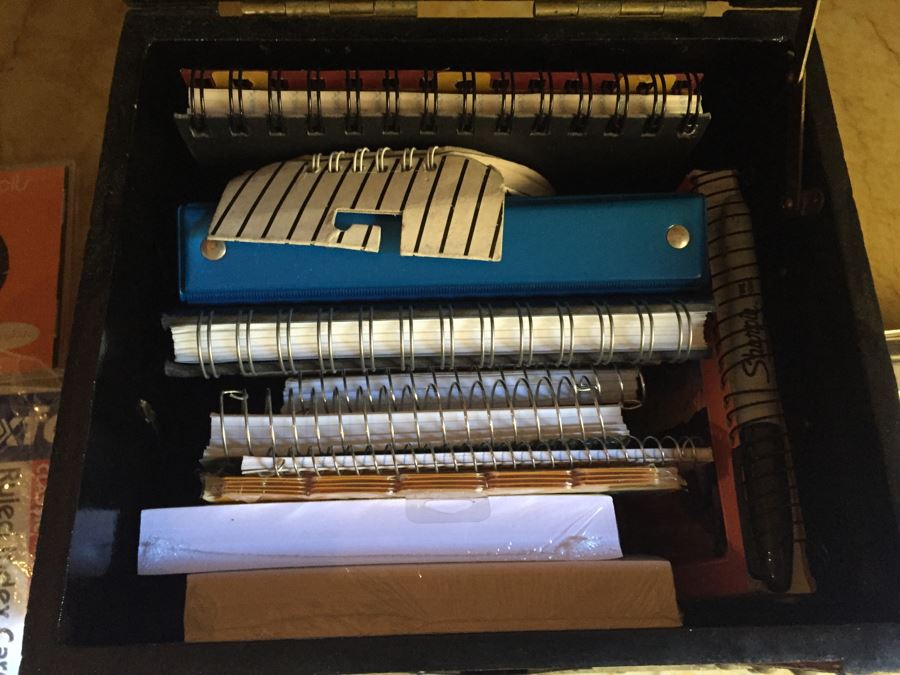 Decorative Treasure Box With Painted Bunnies Filled With Notecards And Notepads [Photo 7]