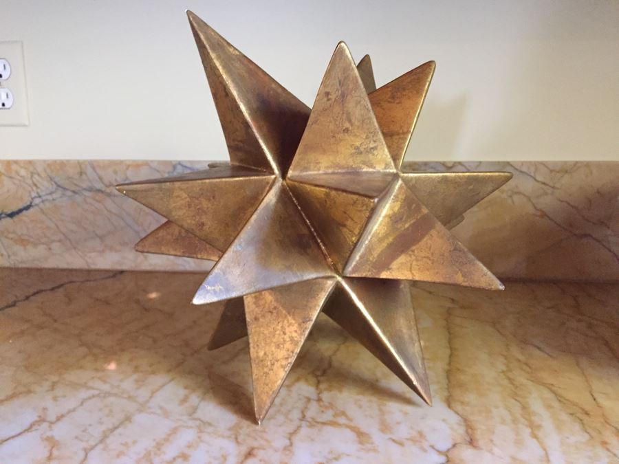 Large Decorative Metal Gold Star