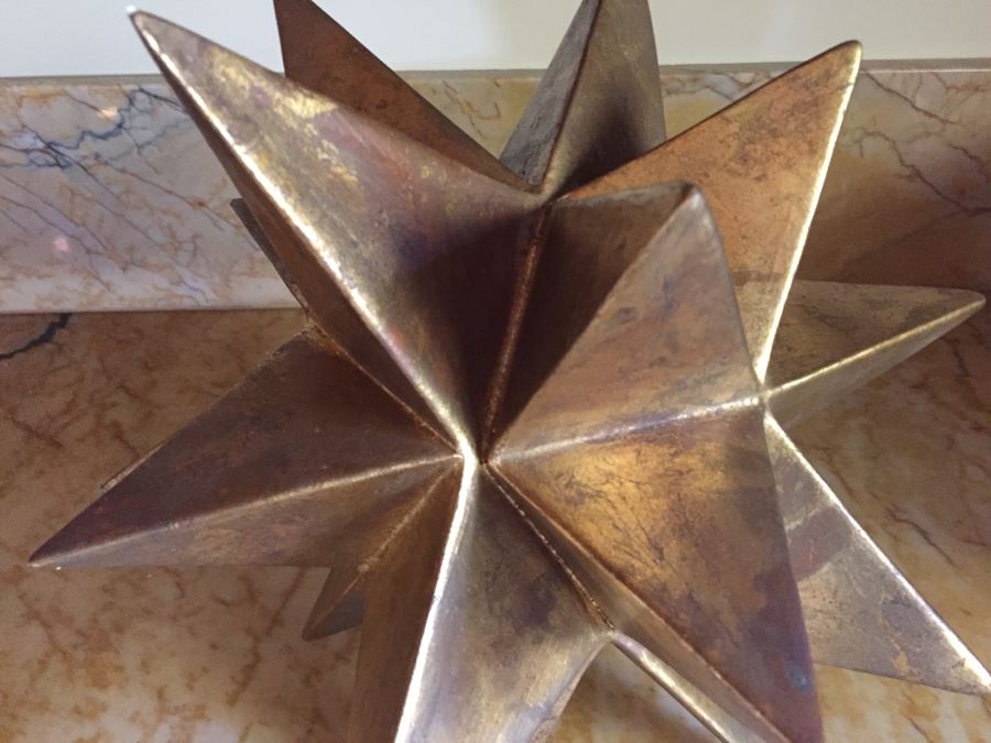 Large Decorative Metal Gold Star [Photo 5]