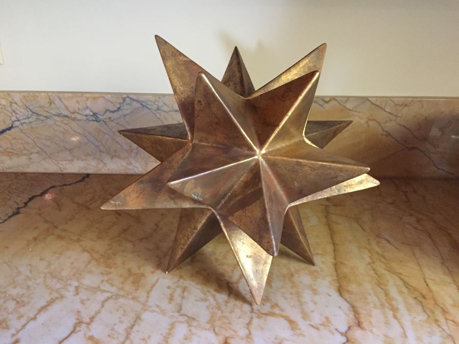 Large Decorative Metal Gold Star [Photo 6]