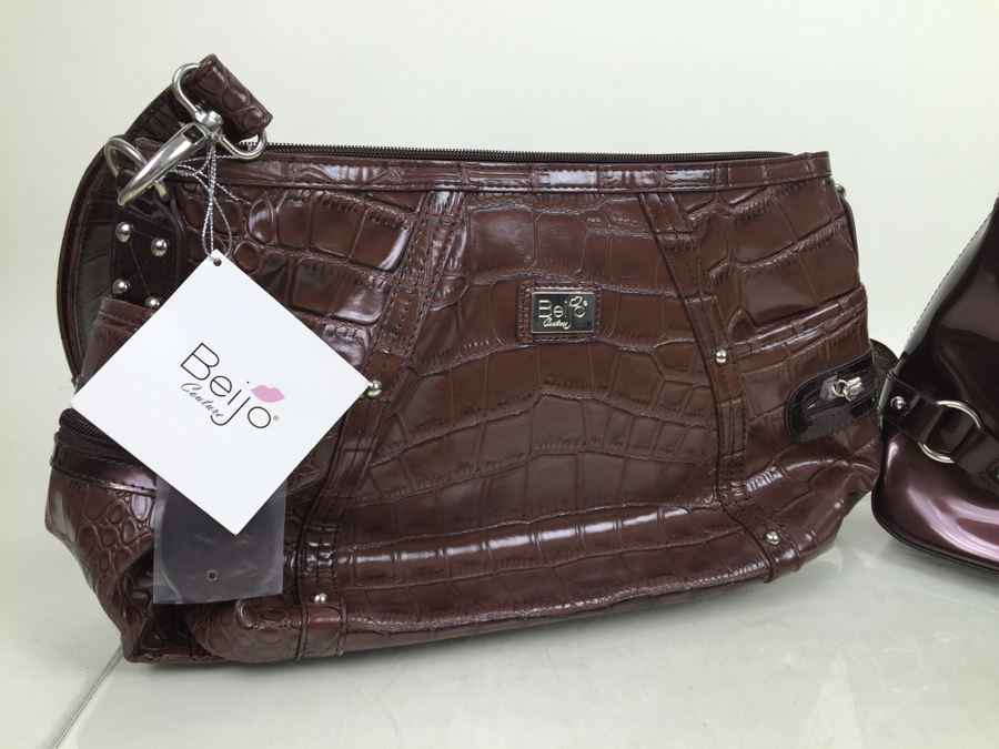 Lot Of 2 New Beijo Designer Handbags With Dust Covers And Original Tags [Photo 6]