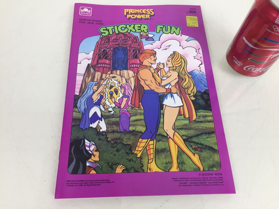 Princess Of Power Sticker Fun Golden Book Mattel Vintage 1986 New [Photo 6]