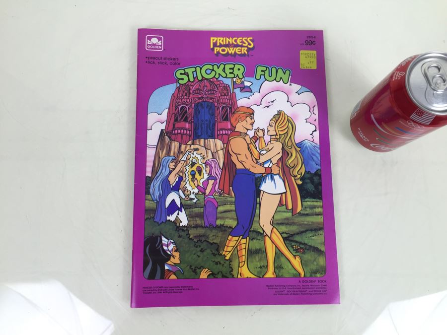 Princess Of Power Sticker Fun Golden Book Mattel Vintage 1986 New [Photo 1]