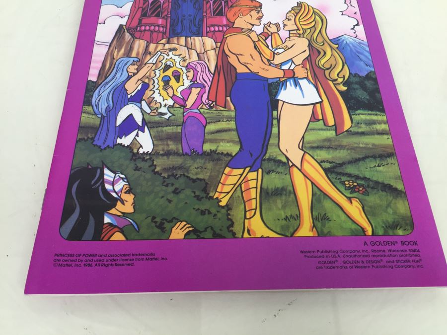 Princess Of Power Sticker Fun Golden Book Mattel Vintage 1986 New [Photo 9]