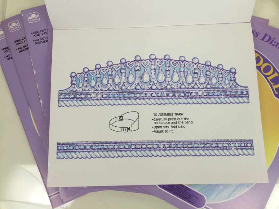 (10) Princess Diana Paper Doll Books Golden Book Vintage 1985 New [Photo 10]