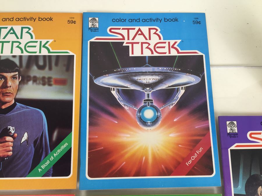 (5) STAR TREK Color And Activity Books Merrigold Press Vintage 1979