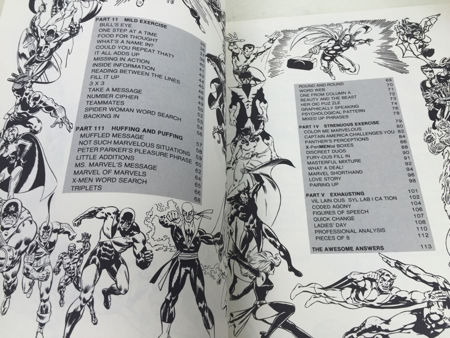 Stan Lee Presents Marvel Word Games Fireside Book Simon Schuster First Edition ISBN 0-671-24808-1 Vintage 1979 [Photo 13]