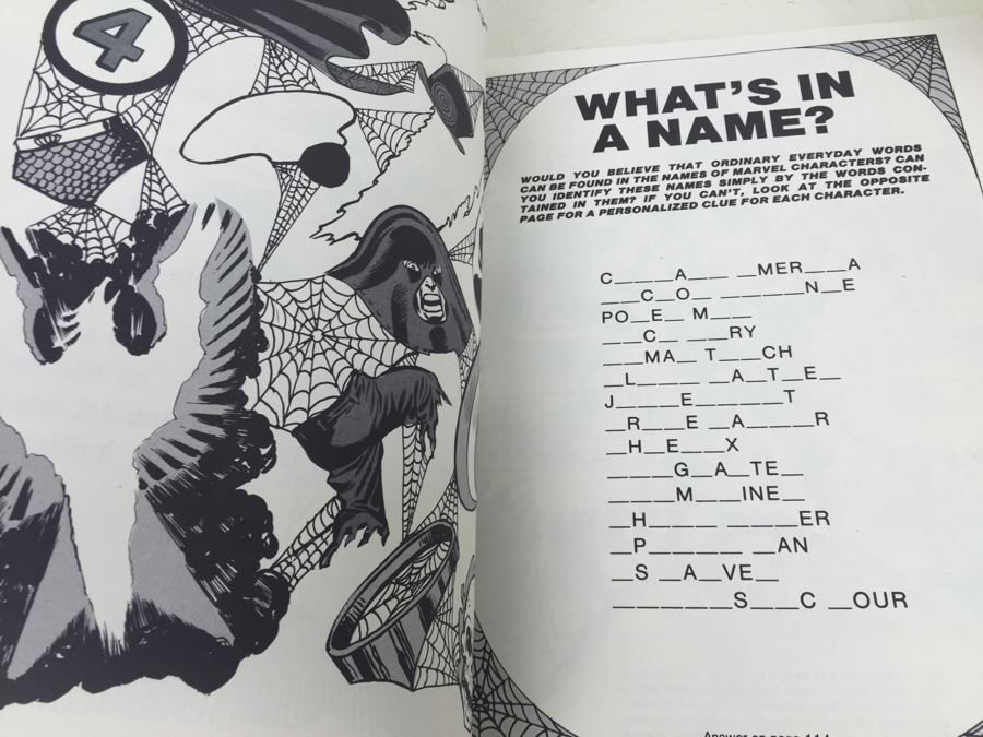 Stan Lee Presents Marvel Word Games Fireside Book Simon Schuster First Edition ISBN 0-671-24808-1 Vintage 1979 [Photo 14]